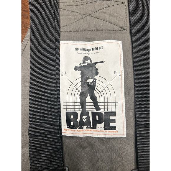 2018 Japan Bape Autumn/Winter Season Splinter Camo Military Vest Bag Olive Drab - Picture 3 of 16